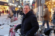Dr. Byron Miller is researching the bicycle culture in the Netherlands. (Photo by Kristin von Ranson)